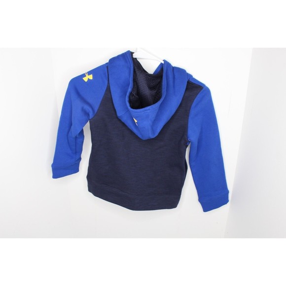 NWT Under Armour Boys SC30 Logo Fleece Hoodie 130443 Blue Navy YXS - Picture 2 of 3